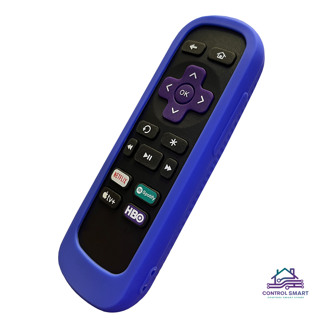 FUNDA DE SILICONA PROTECTORA PARA CONTROL ROKU ANTIDESLIZANTE– AZUL - 2