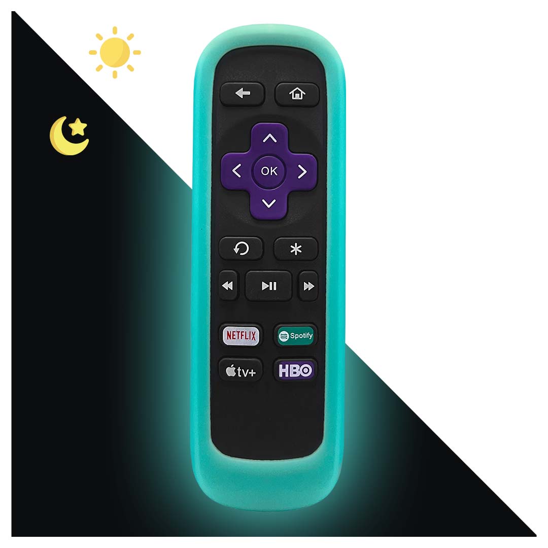 FUNDA DE SILICONA PROTECTORA PARA CONTROL ROKU ANTIDESLIZANTE– AZUL - 3