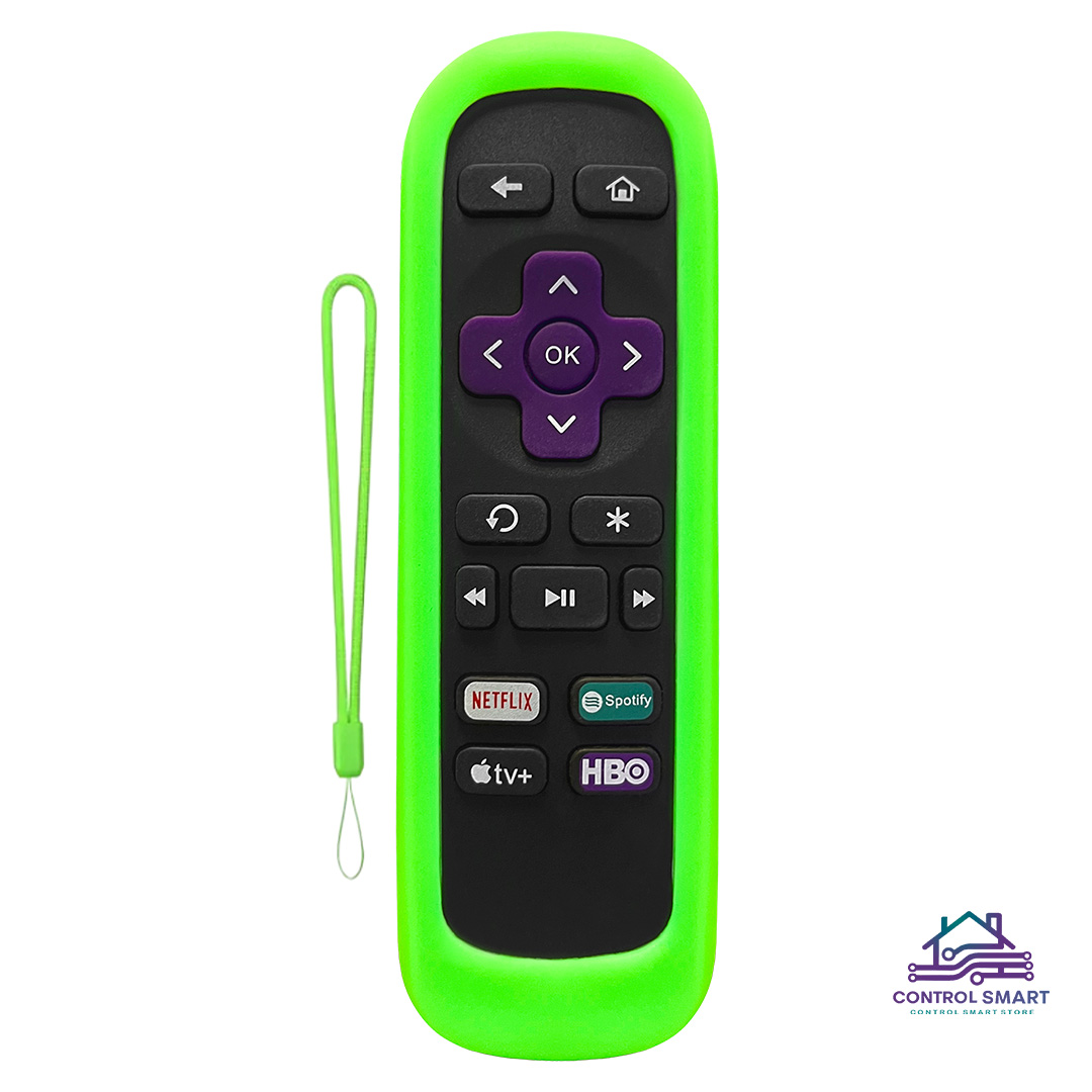 FUNDA DE SILICONA PROTECTORA PARA CONTROL ROKU ANTIDESLIZANTE– VERDE - 2
