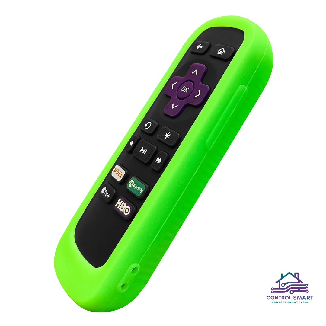 FUNDA DE SILICONA PROTECTORA PARA CONTROL ROKU ANTIDESLIZANTE– VERDE - 3