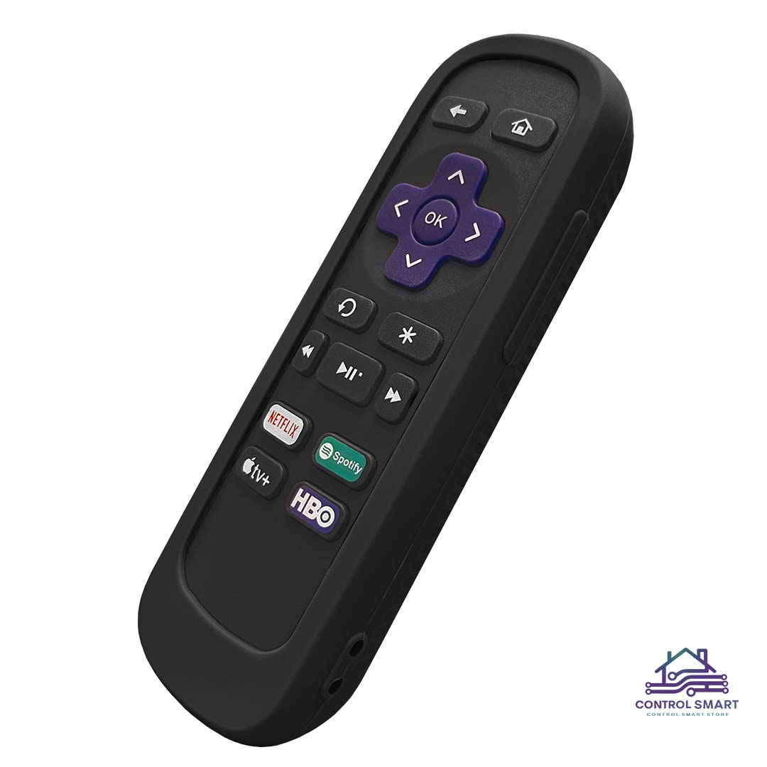 FUNDA DE SILICONA PROTECTORA PARA CONTROL ROKU ANTIDESLIZANTE– NEGRO - 3
