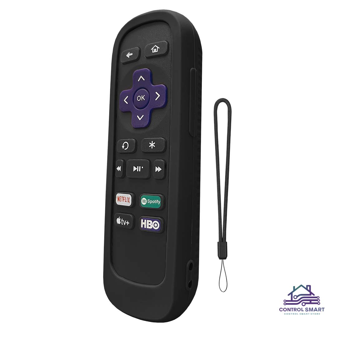 FUNDA DE SILICONA PROTECTORA PARA CONTROL ROKU ANTIDESLIZANTE– NEGRO - 4