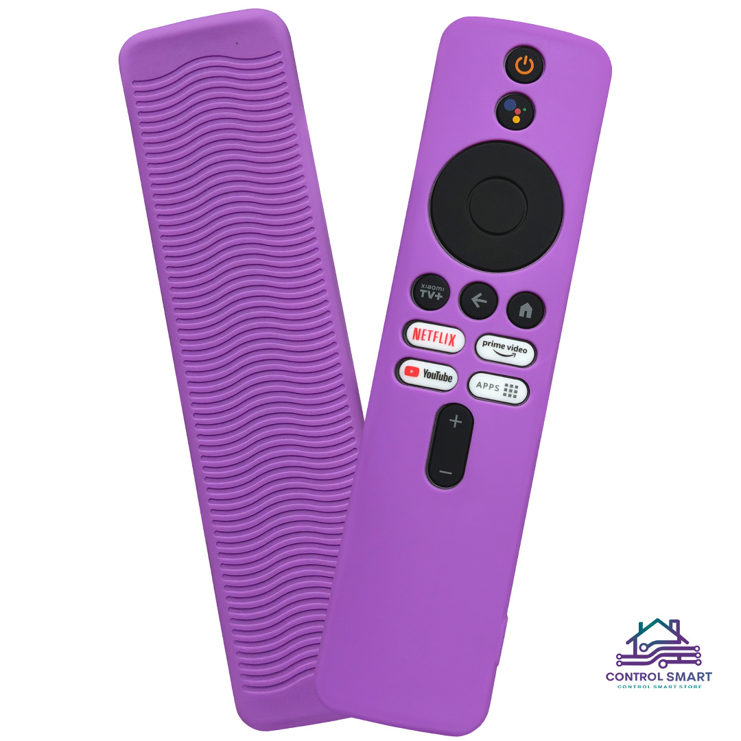 FUNDA DE SILICONA  MORADA PARA CONTROL REMOTO COMPATIBLE CON TV STICK 4K - 1
