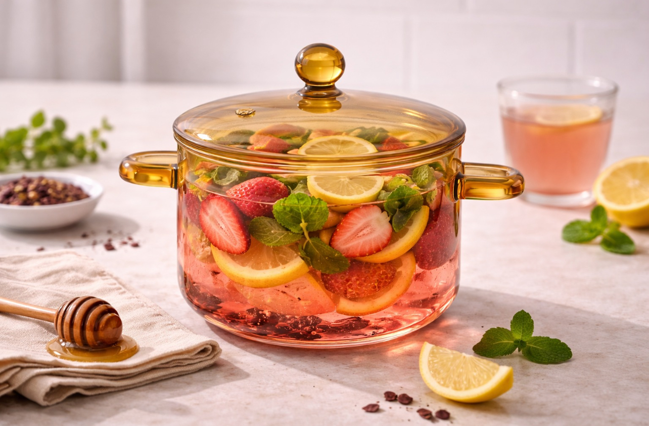 OLLA GOLD VIDRIO BOROSILICATO CON TAPA 1.5 LITROS - 2