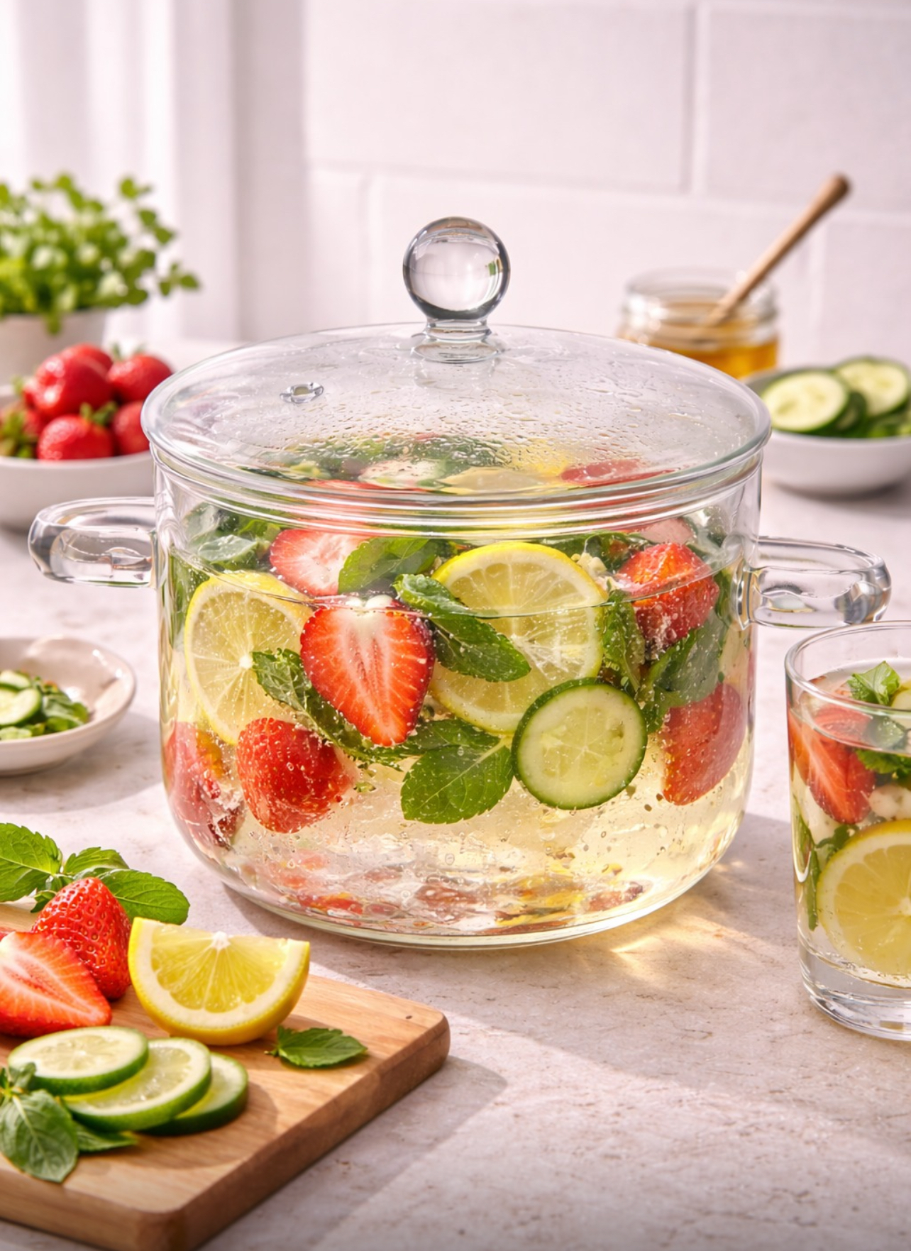 OLLA DE VIDRIO BOROSILICATO CON TAPA 1.5 LITROS - 5