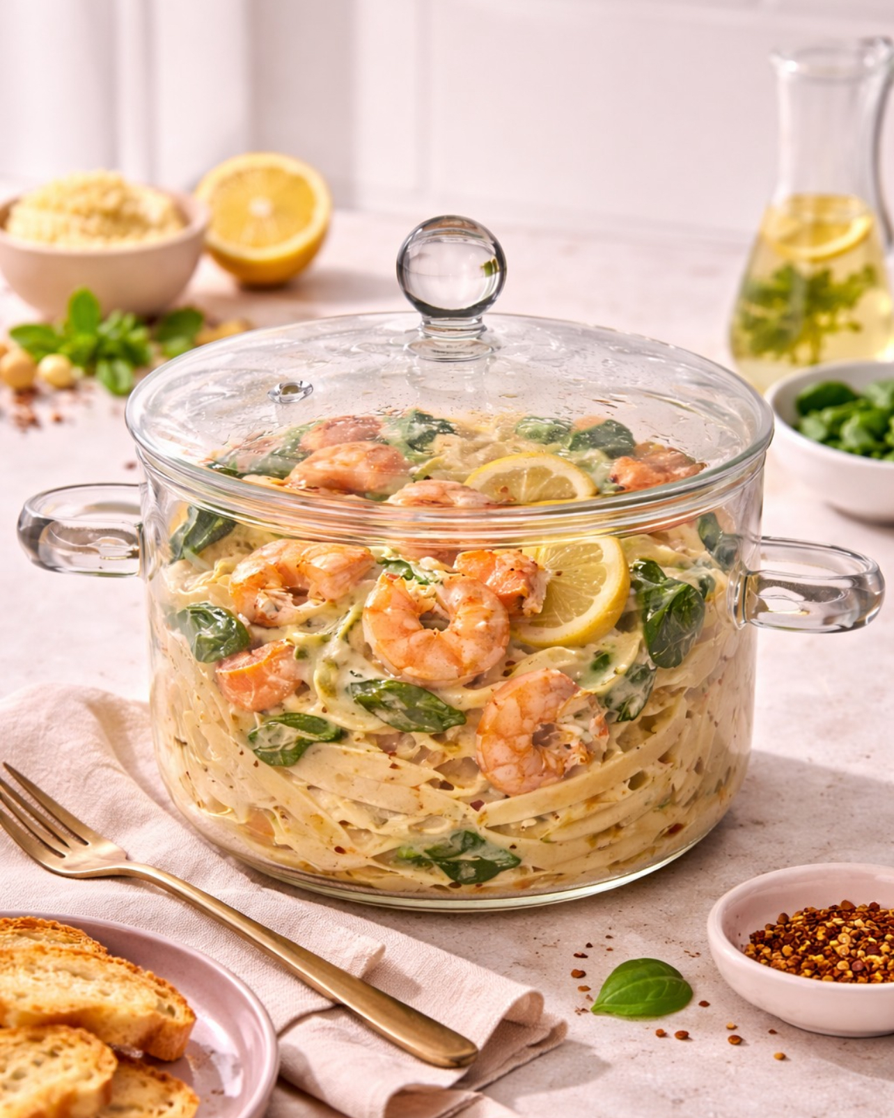 OLLA DE VIDRIO BOROSILICATO CON TAPA 1.5 LITROS - 6