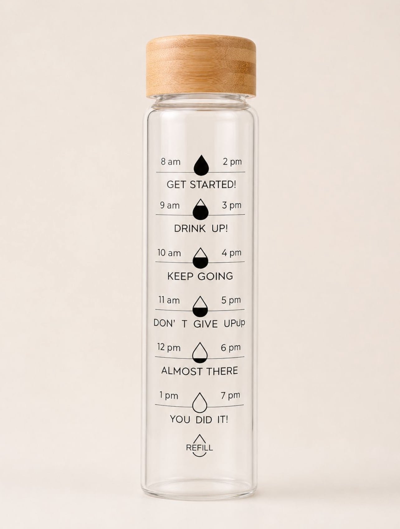 TOMATODO MOTIVACIONAL DE VIDRIO BOROSILICATO 1L CON TAPA DE BAMBÚ - 7