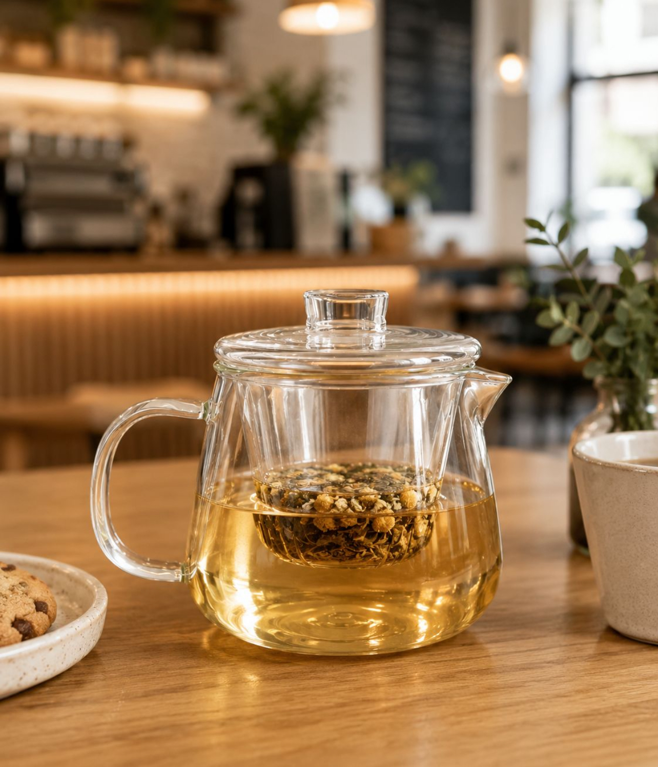 TETERA INFUSORA DE VIDRIO BOROSILICATO 550ML CON FILTRO Y TAPA - 3
