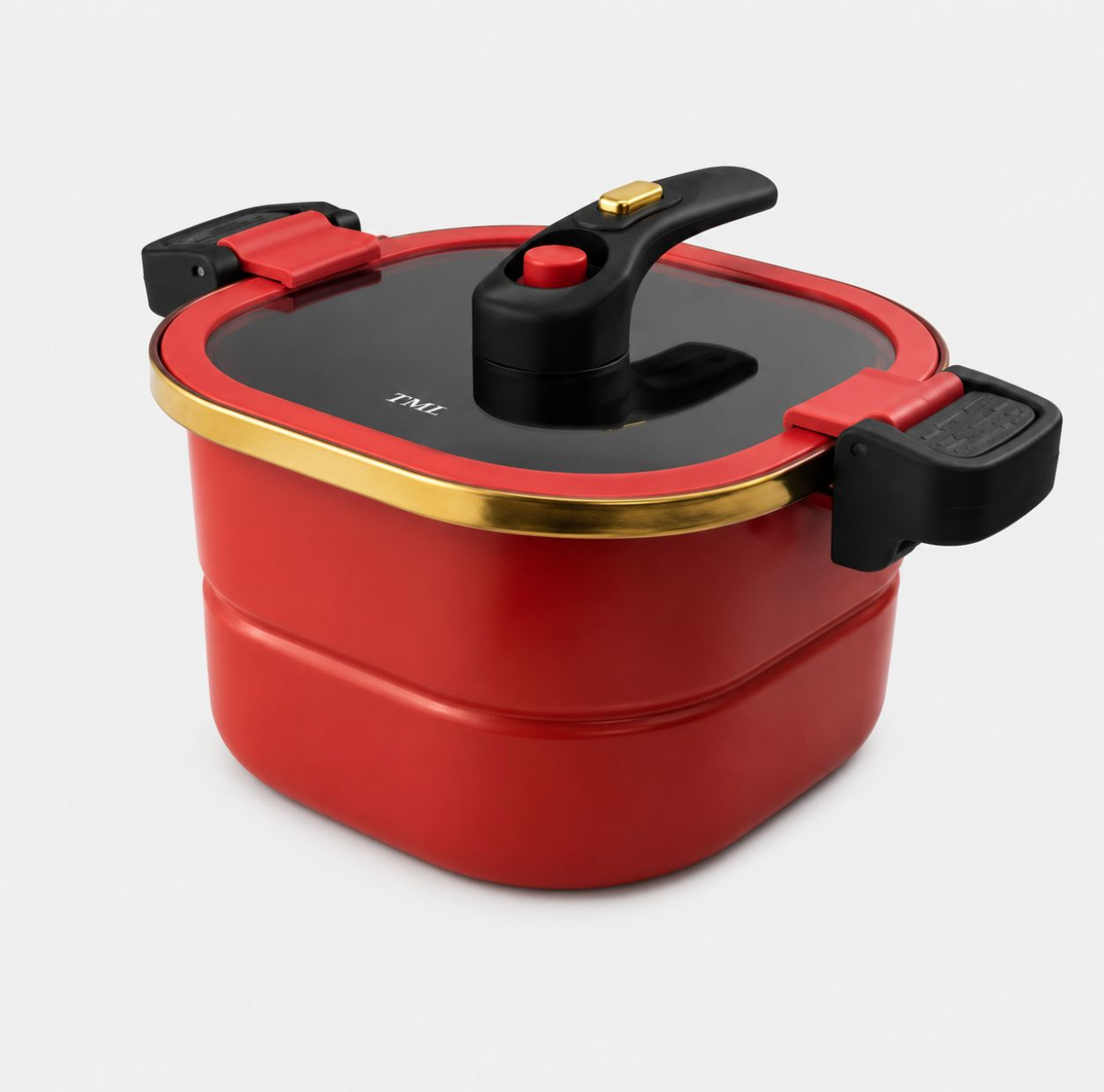 OLLA A PRESIÓN CUADRADA CON TAPA DE VIDRIO BOROSILICATO Y REJILLA INTERIOR - 7