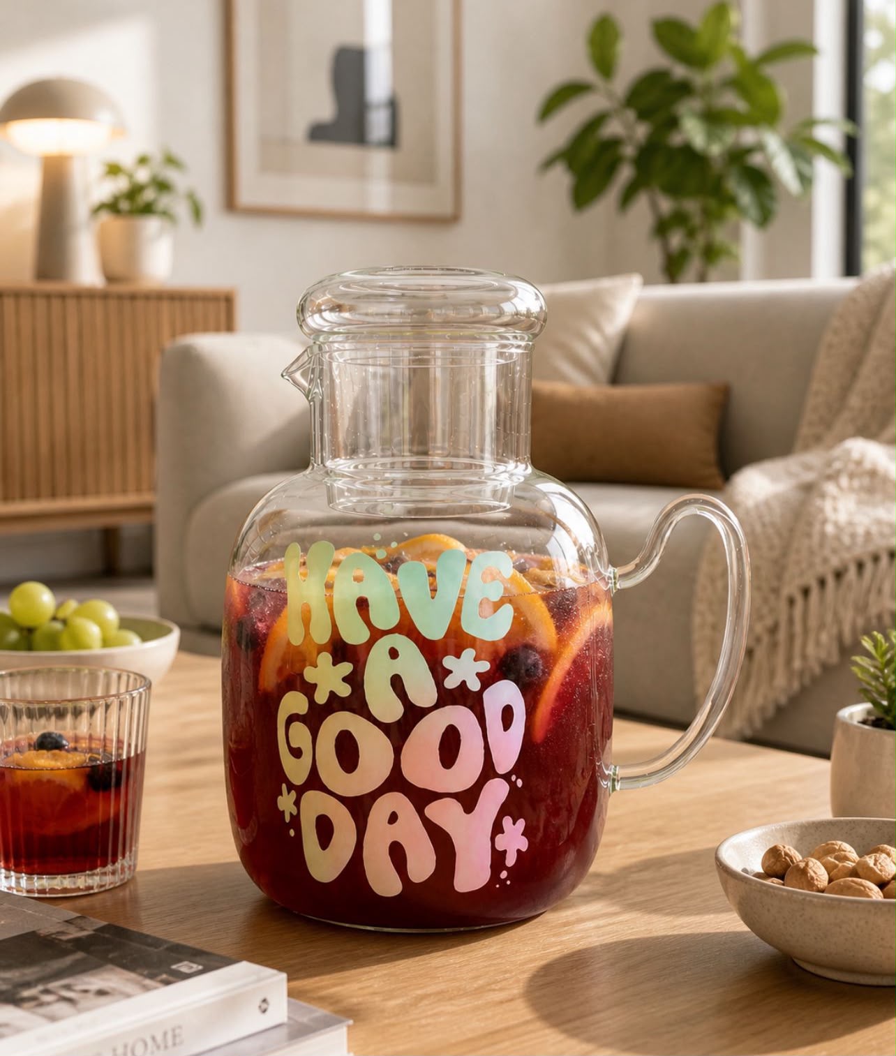 JARRA HAVE A GOOD DAY 1.3L PARA BEBIDAS FRIAS Y CALIENTES - 2