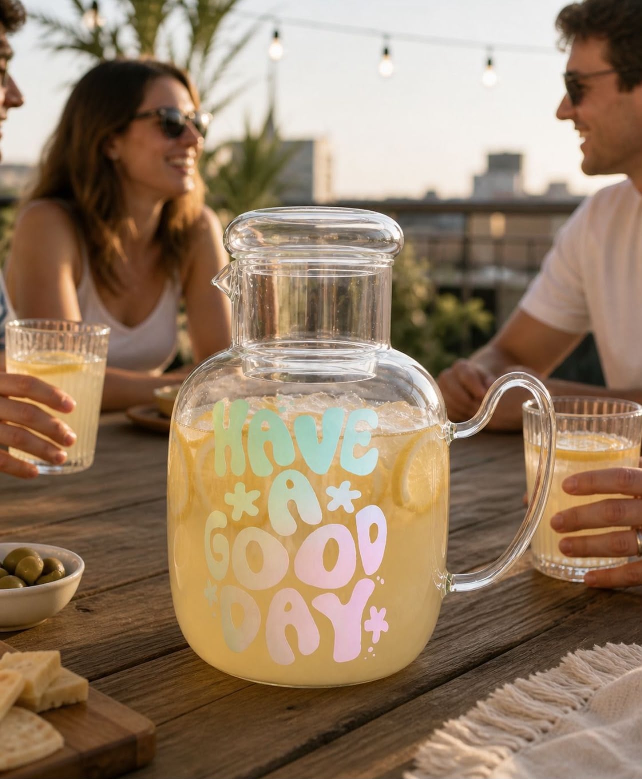 JARRA HAVE A GOOD DAY 1.3L PARA BEBIDAS FRIAS Y CALIENTES - 4