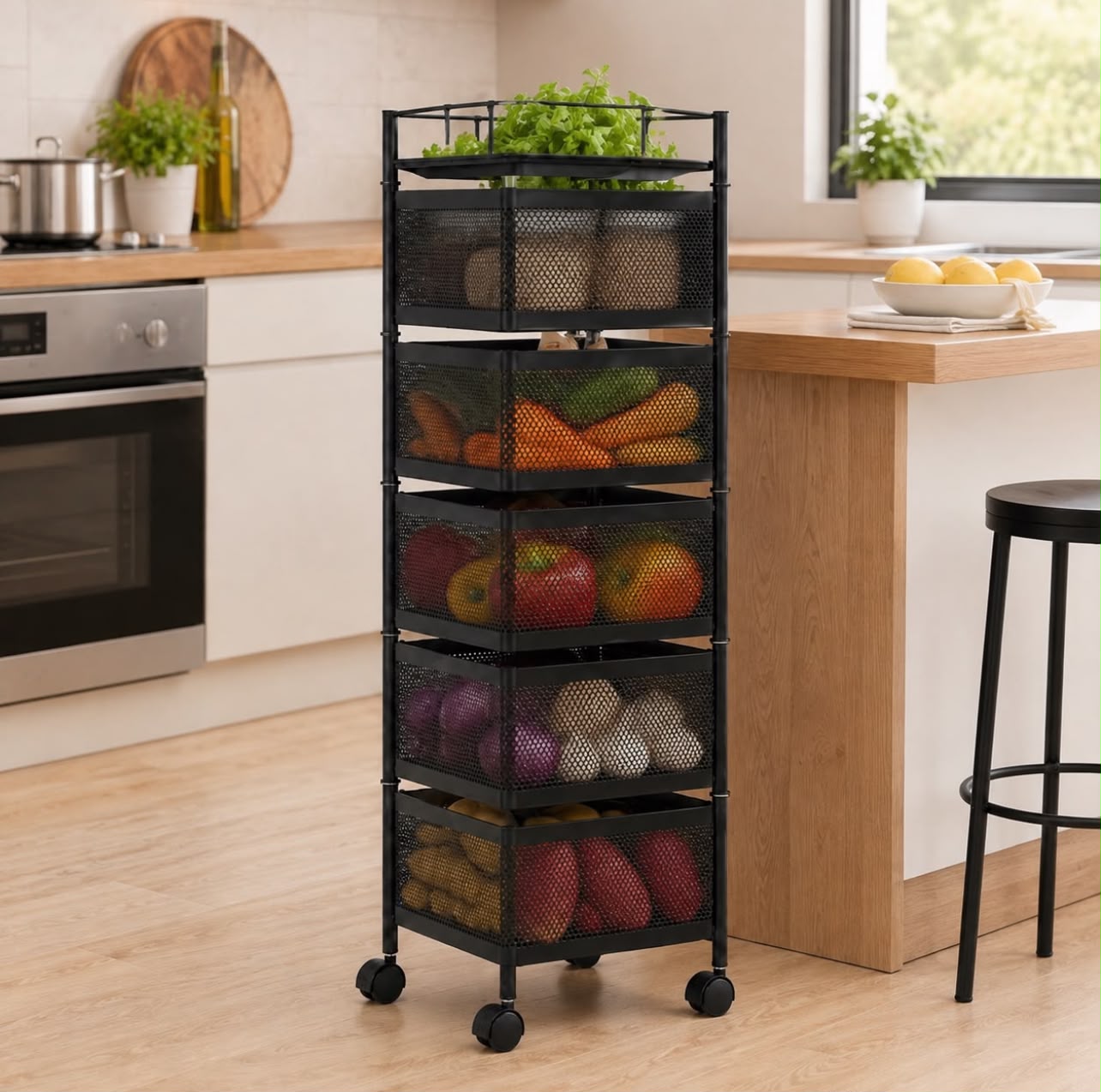 ORGANIZADOR MULTIFUNCIONAL DE 5 NIVELES CON RUEDAS - 1