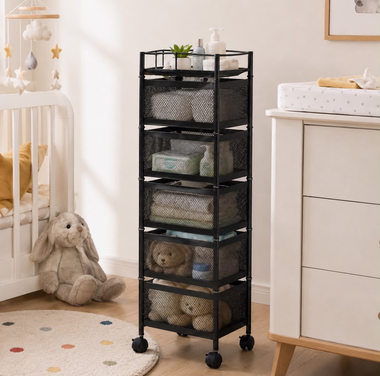 ORGANIZADOR MULTIFUNCIONAL DE 5 NIVELES CON RUEDAS - 4