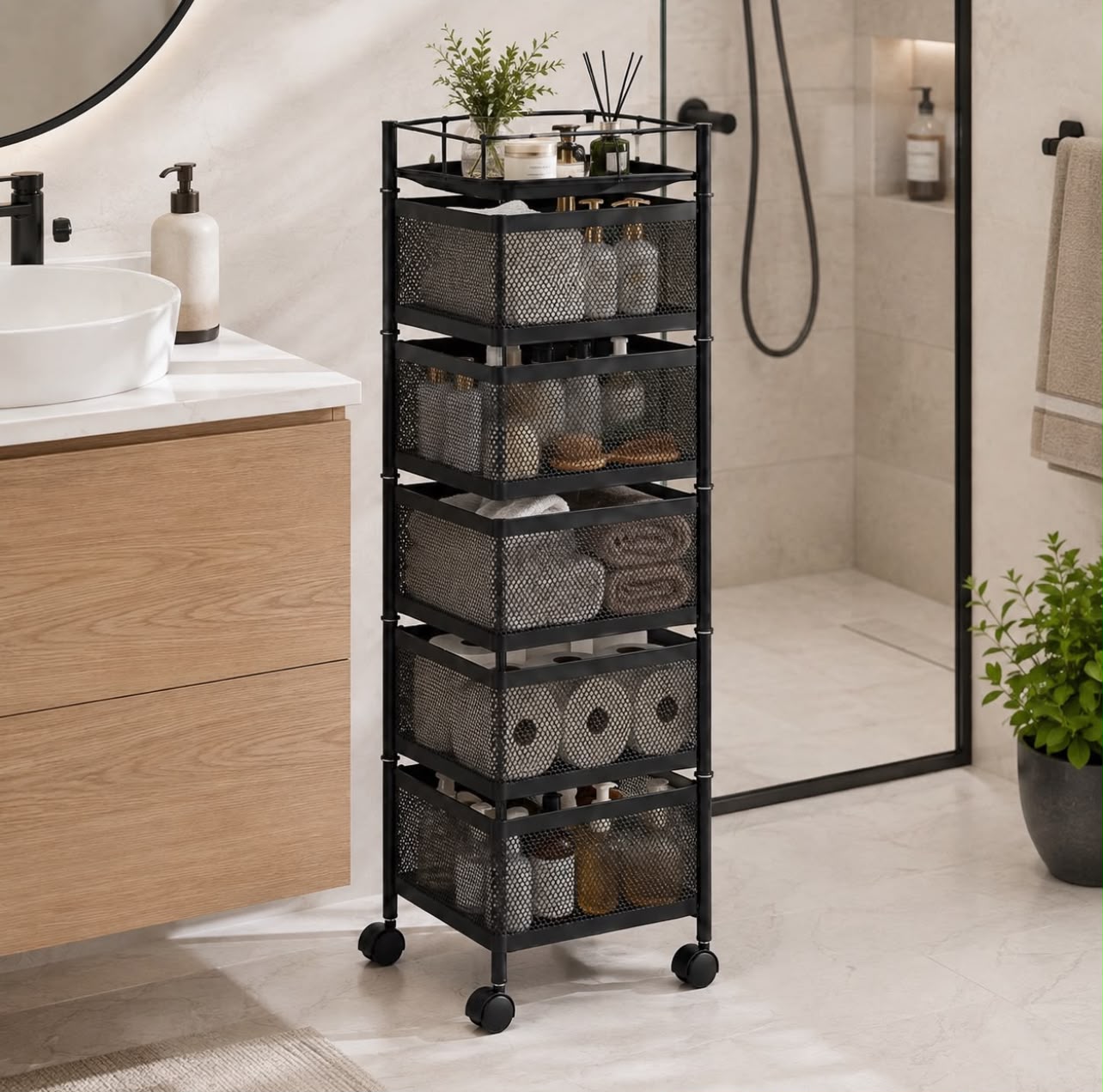 ORGANIZADOR MULTIFUNCIONAL DE 5 NIVELES CON RUEDAS - 6