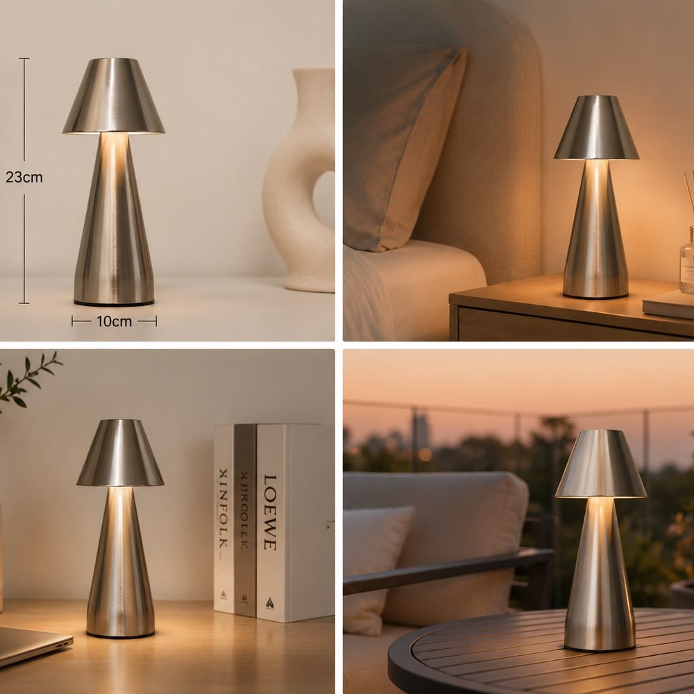 LÁMPARA DE NOCHE LED TOUCH RECARGABLE TIPO C - 3