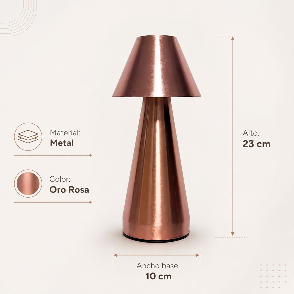 LÁMPARA DE NOCHE LED TOUCH RECARGABLE TIPO C - 7