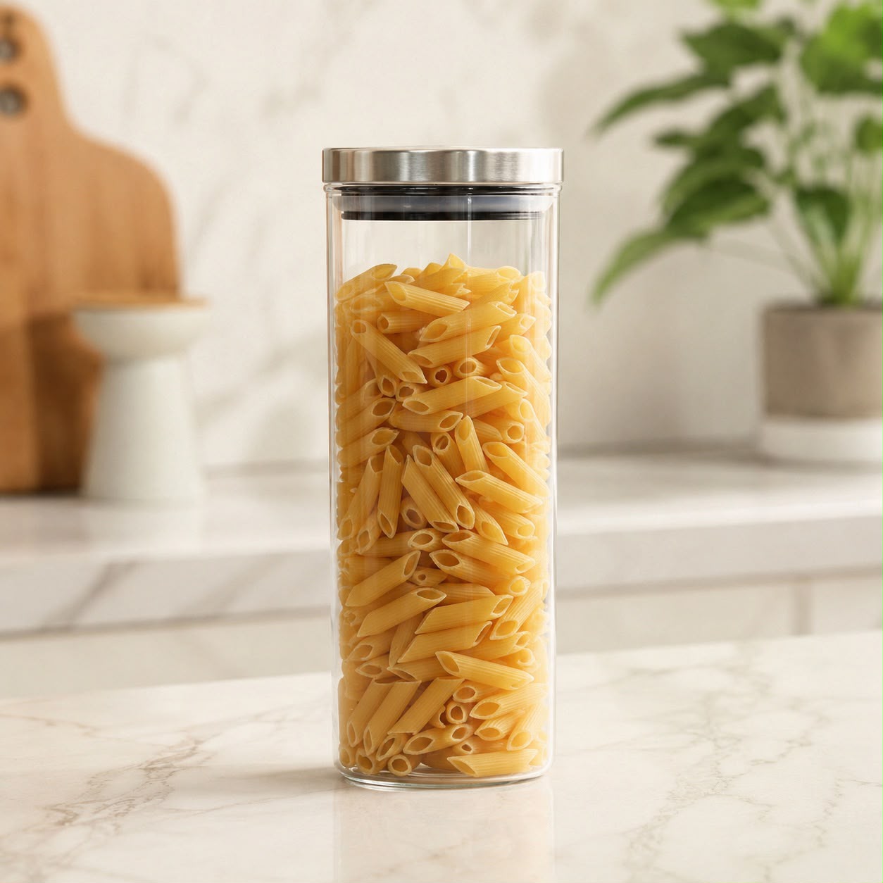 3 FRASCOS HERMÉTICOS DE VIDRIO BOROSILICATO 1000 ML CON TAPA DE ACERO INOXIDABLE - 4