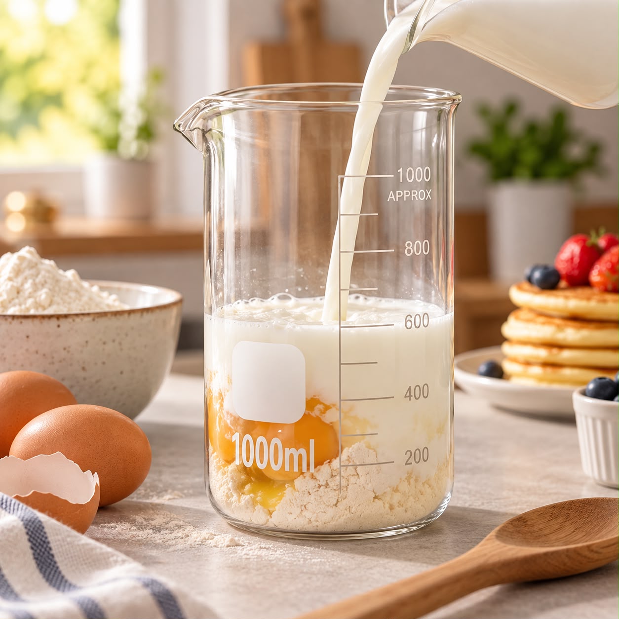 VASO MEDIDOR DE VIDRIO BOROSILICATO 1000 ML - 4
