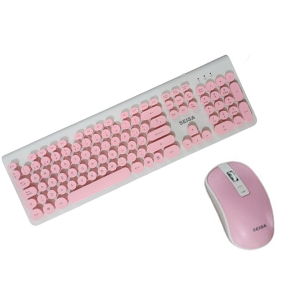 KIT TECLADO Y MOUSE ROSADO ALAMBRICO CABLE PC LAPTOP USB - 2