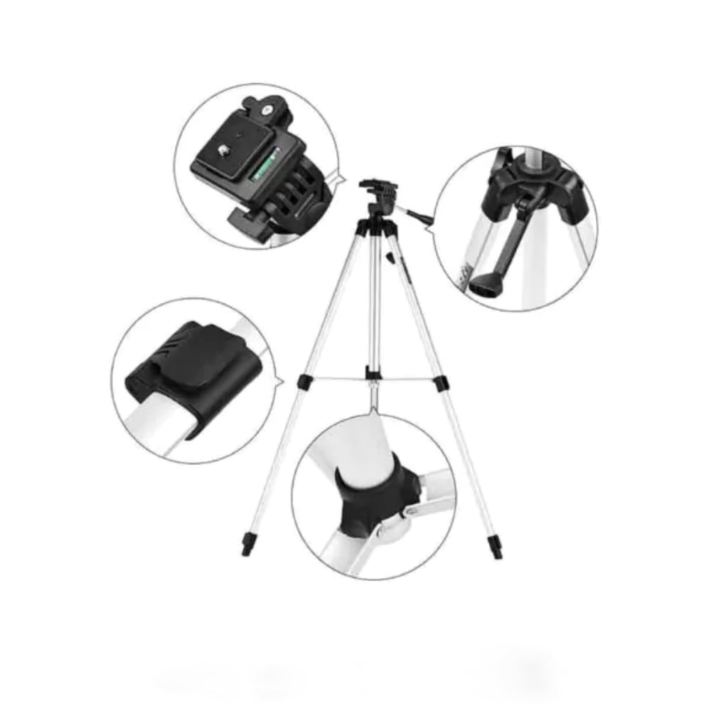 TRIPODE VCT-5208 PARA CELULAR CAMARA CONTROL BLUETOOTH 125CM NEGRO ALUMINIO PROFESIONAL - 3