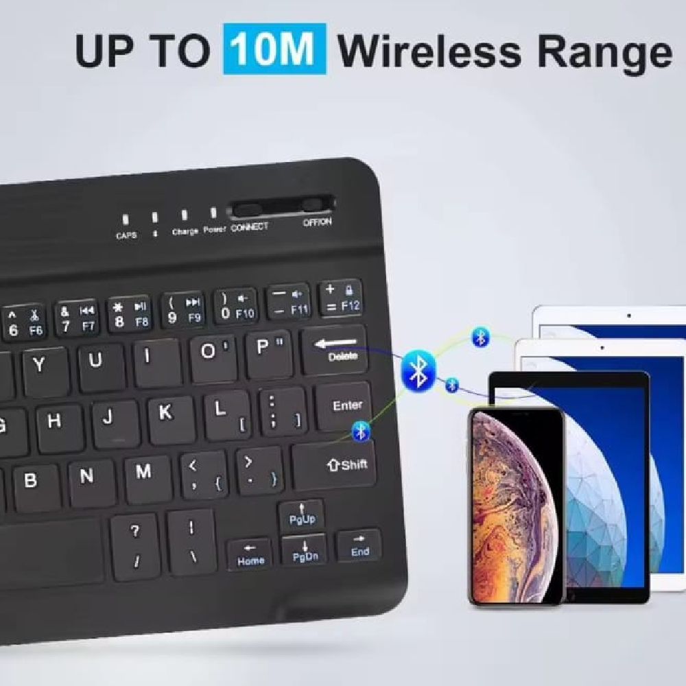 KIT TECLADO Y MOUSE INALAMBRICO DUAL BLUETOOTH Y 2.4G RECARGABLE - 4