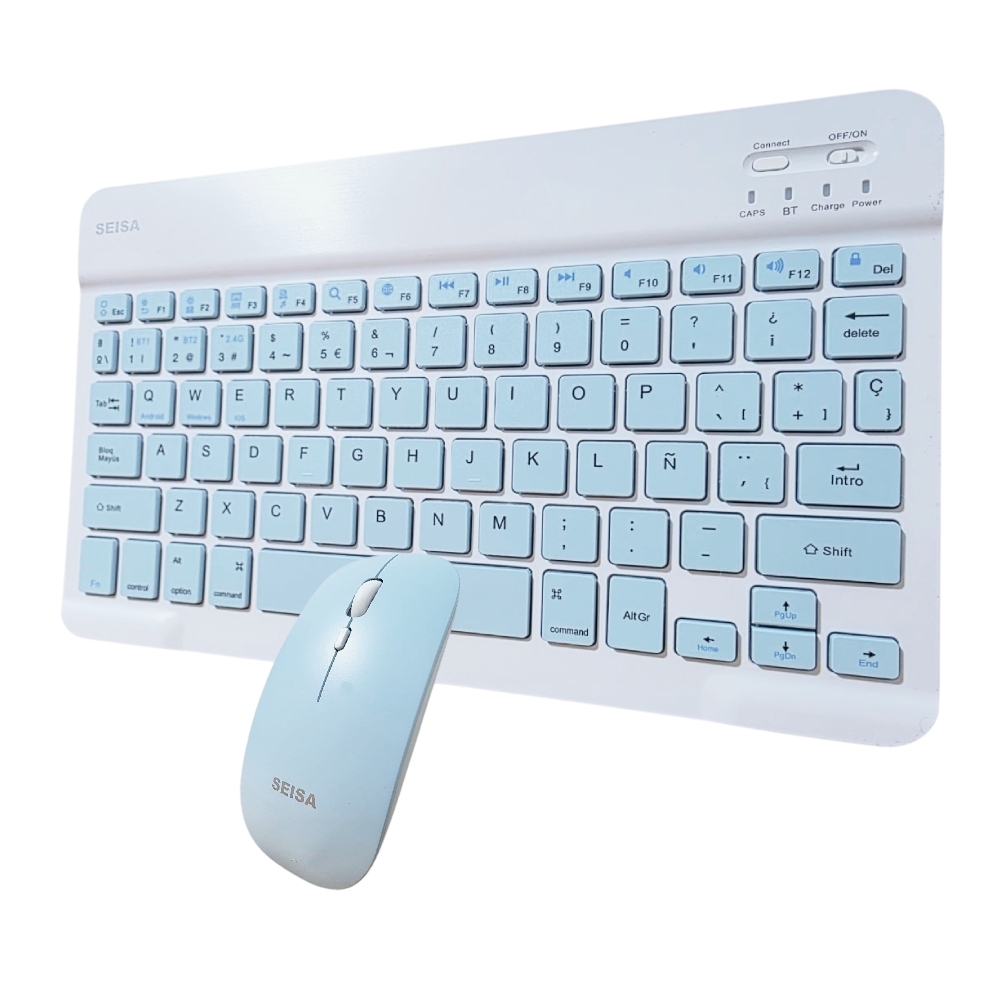 KIT TECLADO Y MOUSE INALAMBRICO DUAL BLUETOOTH Y 2.4G RECARGABLE - 8