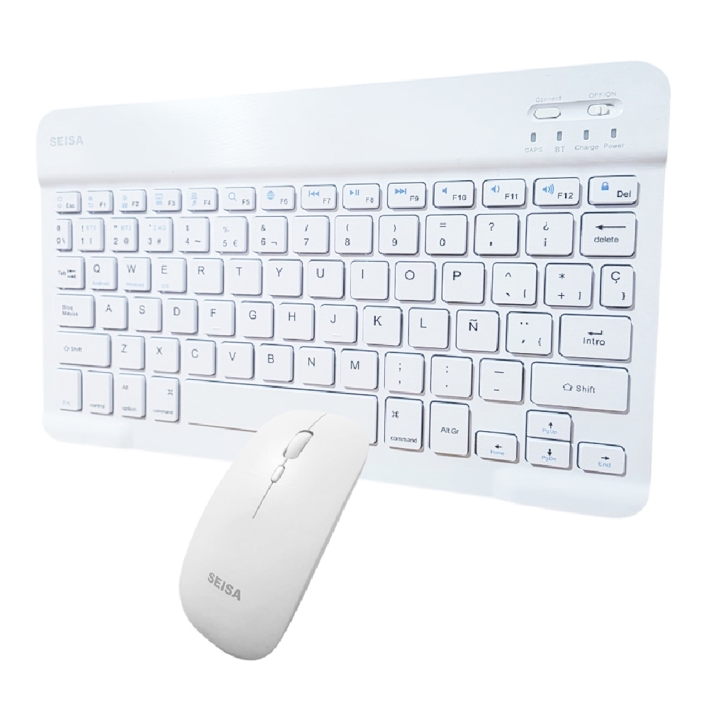 KIT TECLADO Y MOUSE INALAMBRICO DUAL BLUETOOTH Y 2.4G RECARGABLE - 9