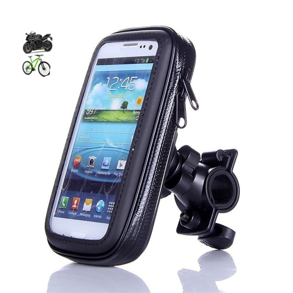 HOLDER CASE IMPERMEABLE PARA MOTO BICICLETA SCOOTER  SOPORTE HASTA 65 - 1