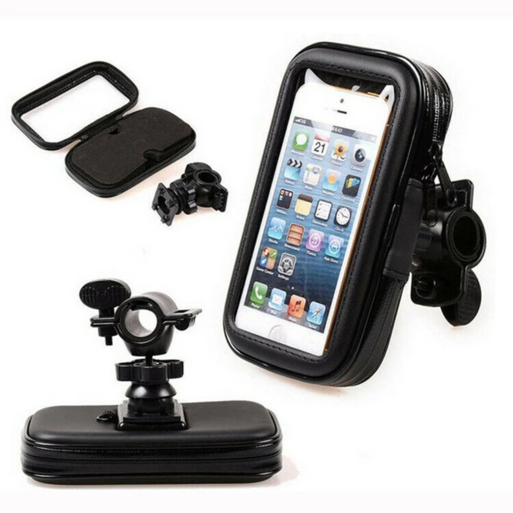 HOLDER CASE IMPERMEABLE PARA MOTO BICICLETA SCOOTER  SOPORTE HASTA 65 - 2