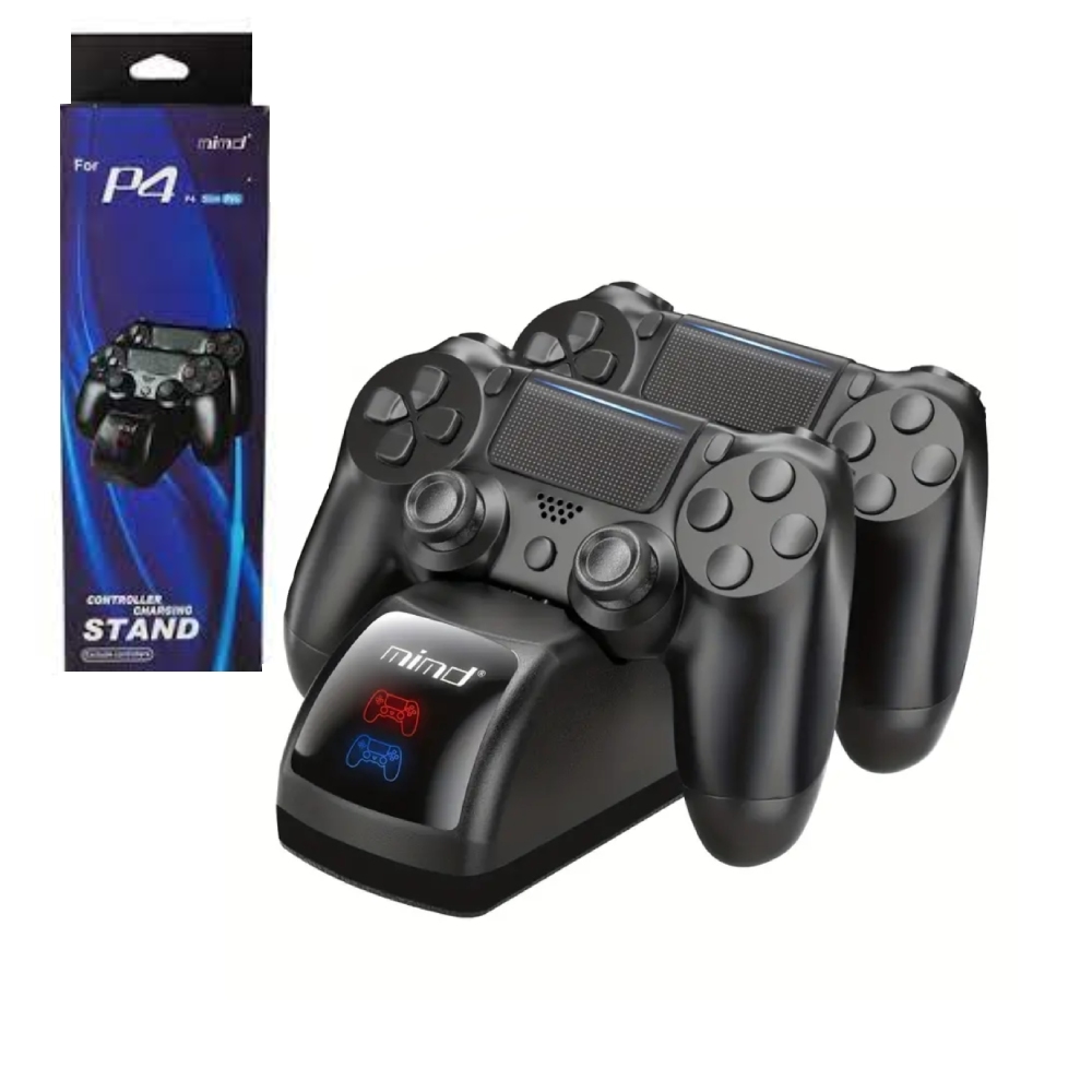 CARGADOR MANDO PLAY STATION 4 BASE DUAL PS4 SLIM PRO - 1