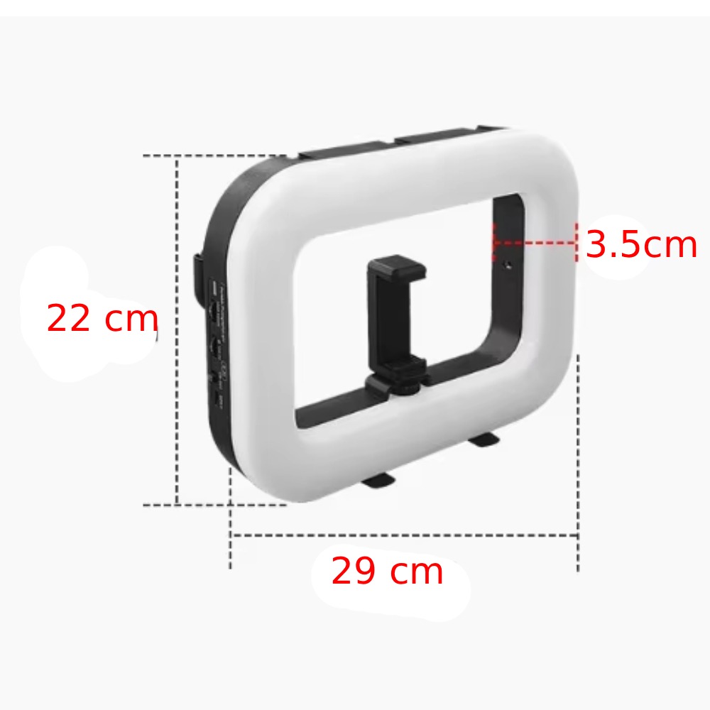LUZ LED CELULAR CAMARA PORTATIL FOTOGRAFIA VIDEO RGB COLORES RECARGABLE - 3
