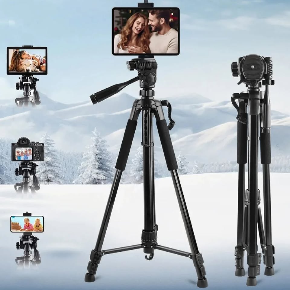 TRIPODE PARA CAMARA CELULAR PROYECTOR ALUMINIO 166 CM SOPORTE - 4