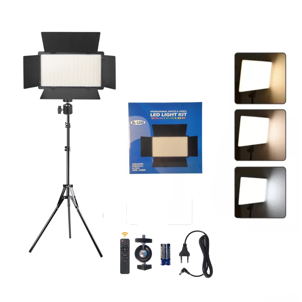 PANEL LUZ LED ILUMINACION DE ESTUDIO FOTOGRAFIA VIDEO GRABACION RL1200 - 1