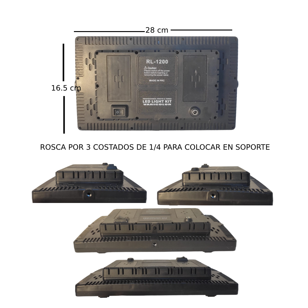 PANEL LUZ LED ILUMINACION DE ESTUDIO FOTOGRAFIA VIDEO GRABACION RL1200 - 5
