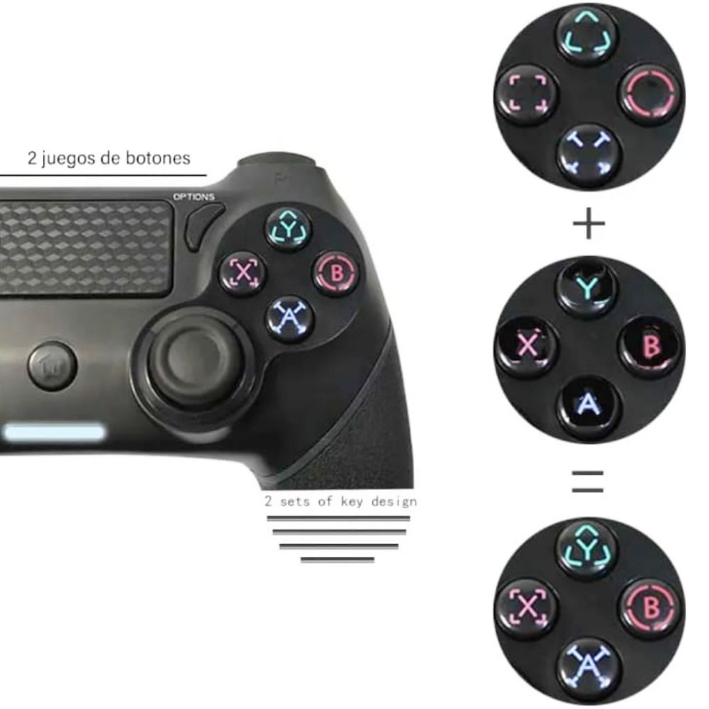 MANDO PARA PS4 INALAMBRICO RECARGABLE NEGRO PLAY STATION 4 - 3