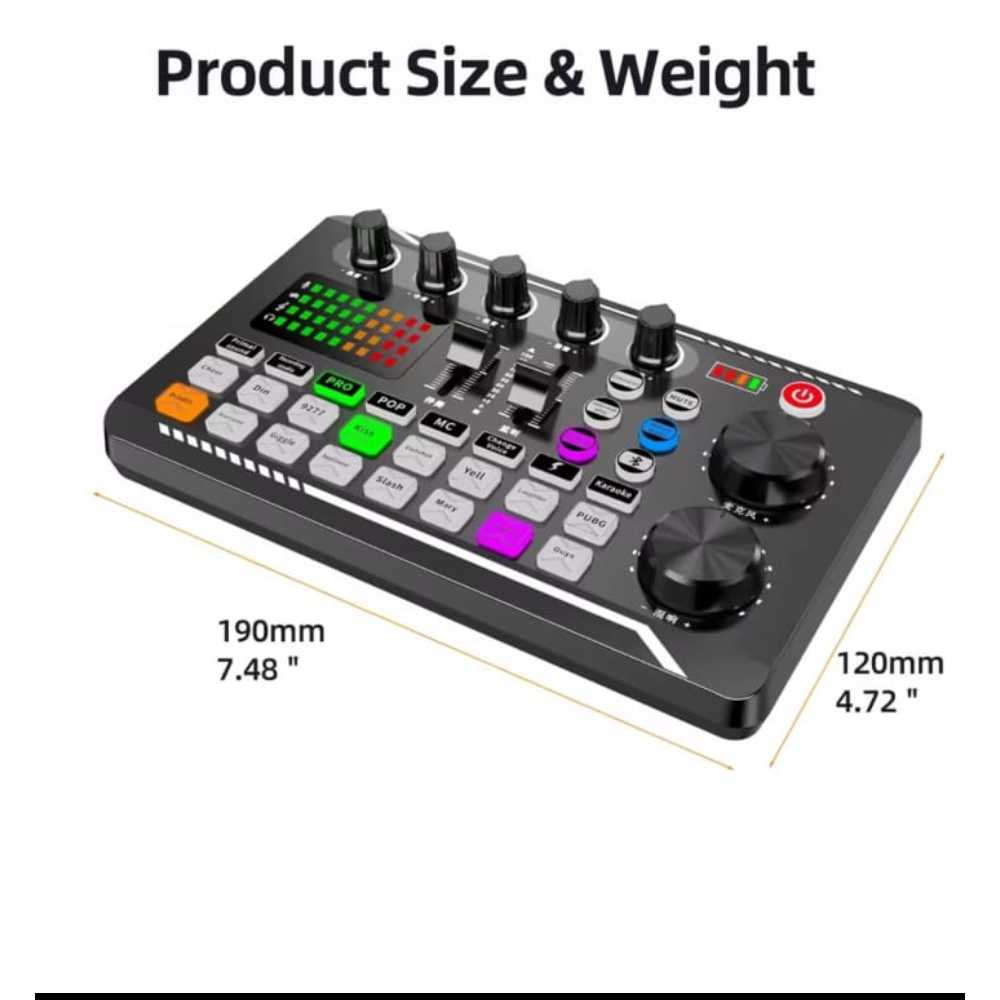 MICROFONO PARA PC CELULAR INSTRUMENTOS MIXER F998 BLUETOOTH RECARGABLE - 3