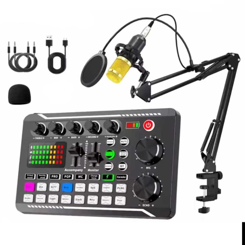 MICROFONO PARA PC CELULAR INSTRUMENTOS MIXER F998 BLUETOOTH RECARGABLE - 6