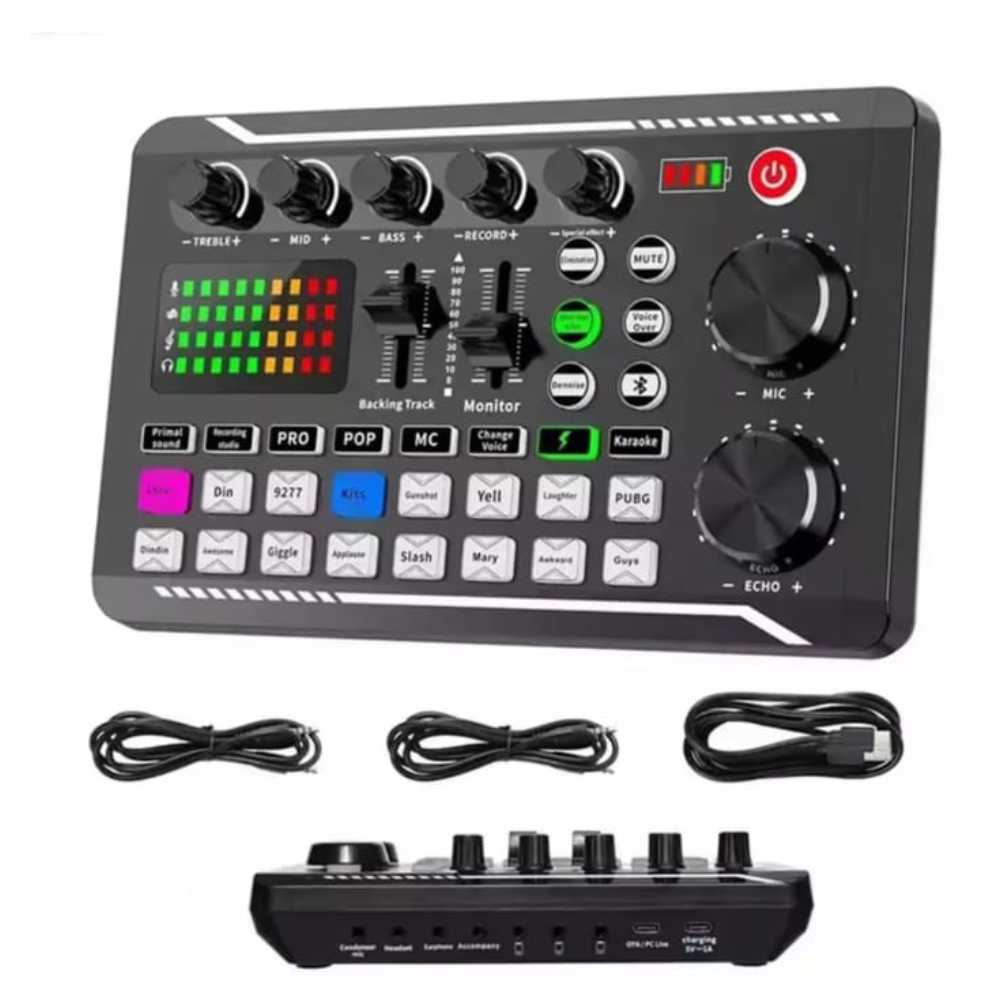 MICROFONO PARA PC CELULAR INSTRUMENTOS MIXER F998 BLUETOOTH RECARGABLE - 7