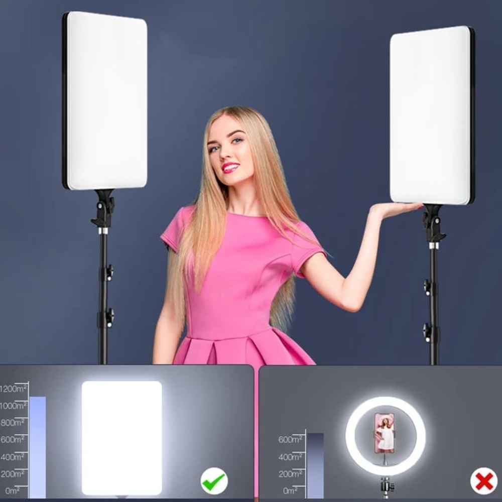 PANEL CON LUZ LED PARA VIDEO GRABACION FOTOGRAFIA 70W CONTROL REMOTO - 3
