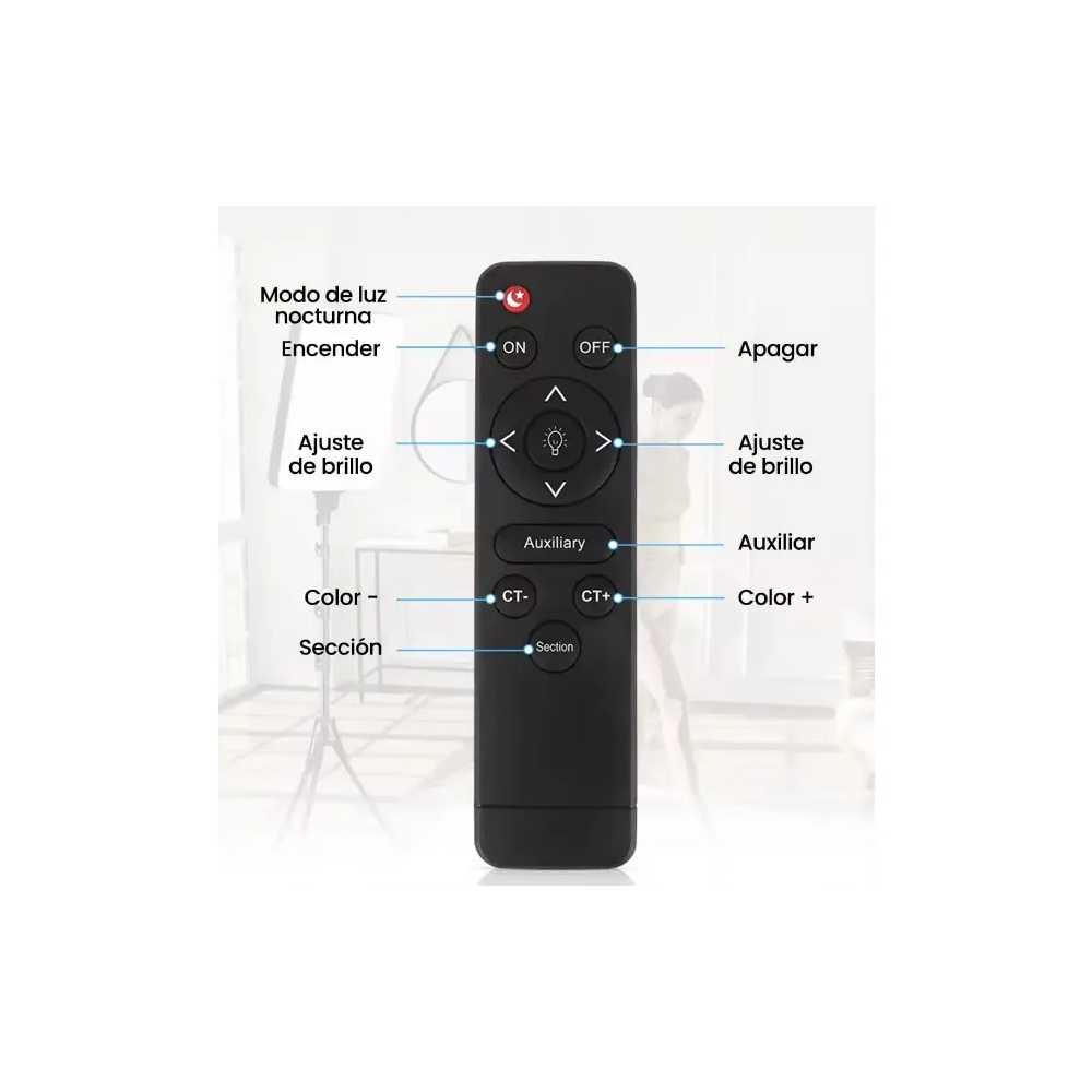 PANEL LUZ LED PARA FOTOGRAFIA Y VIDEO CON TRIPODE RL-19 - 4