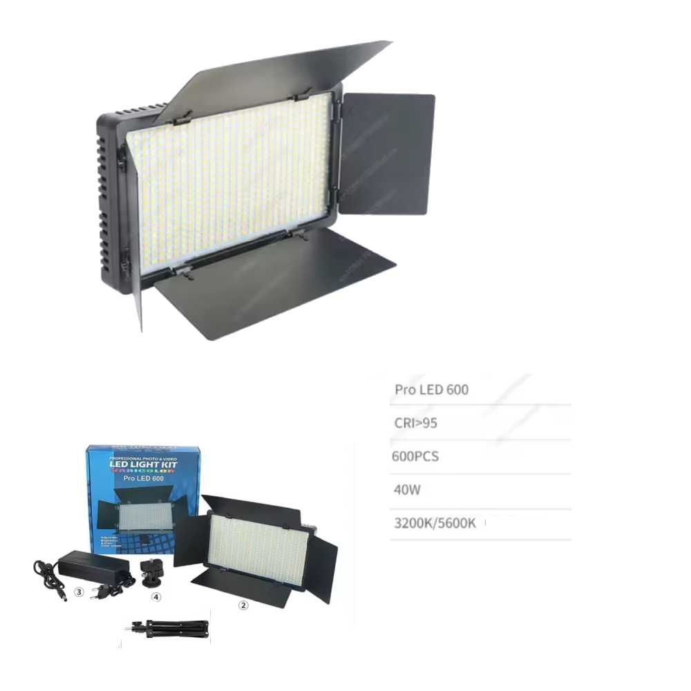 PANEL DE LUZ LED RGB PARA FOTOGRAFIA Y VIDEO CON TRIPODE U600 - 6