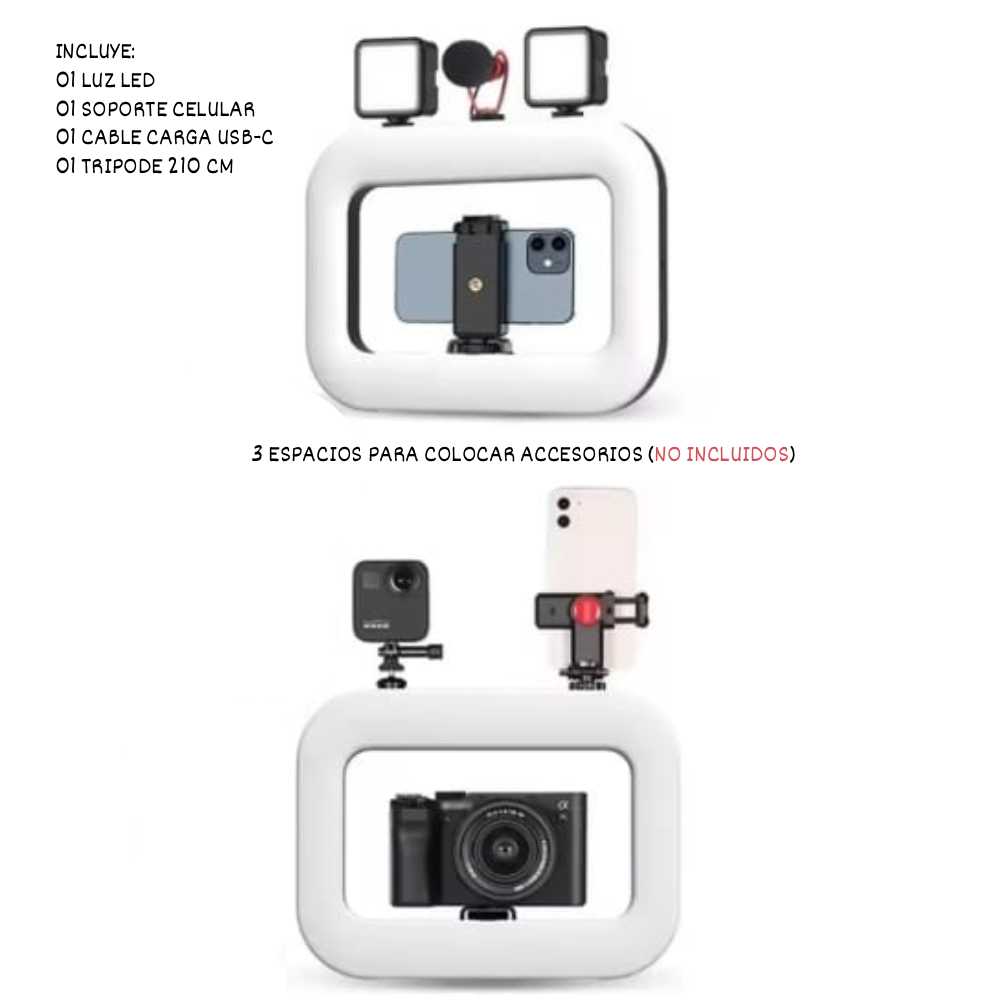 LUZ LED RELLENO RECARGABLE PORTATIL JAULA 12 PULGADAS - 4