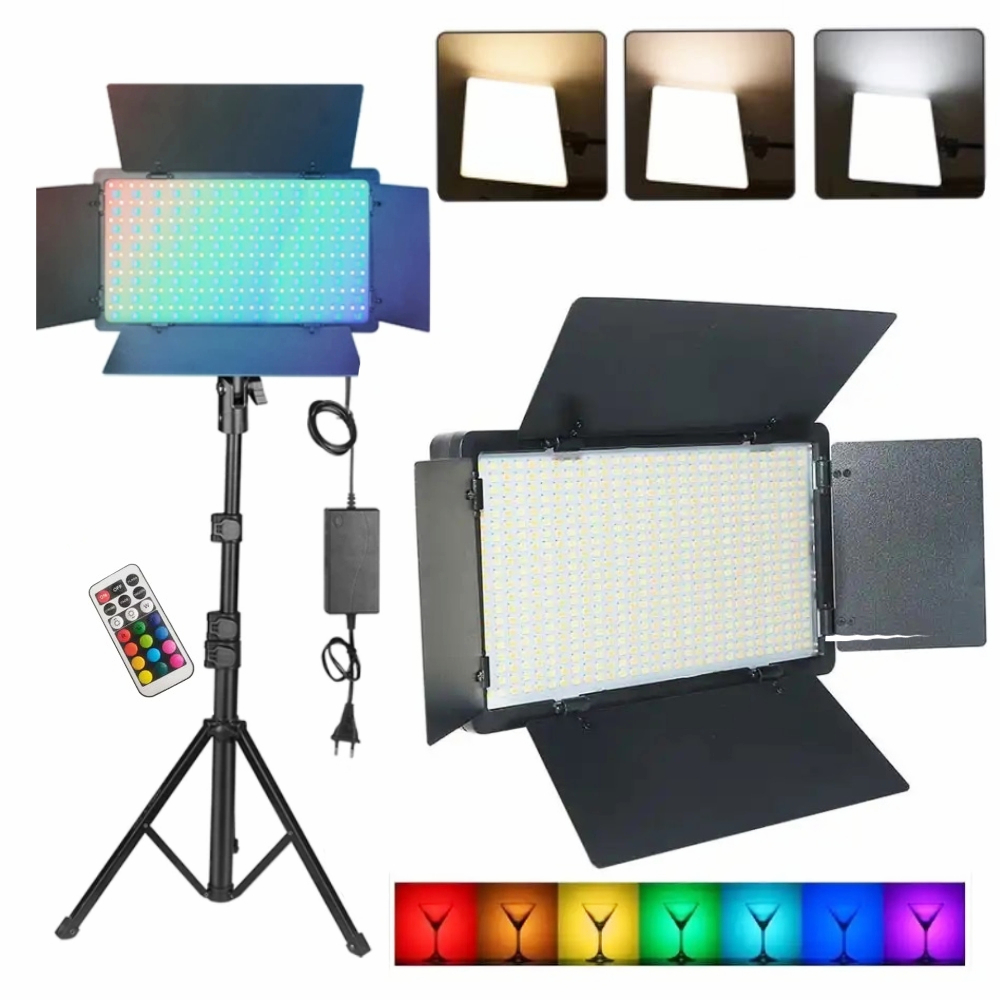 PANEL DE LUZ LED RGB PARA FOTOGRAFIA Y VIDEO CON TRIPODE U800 - 1