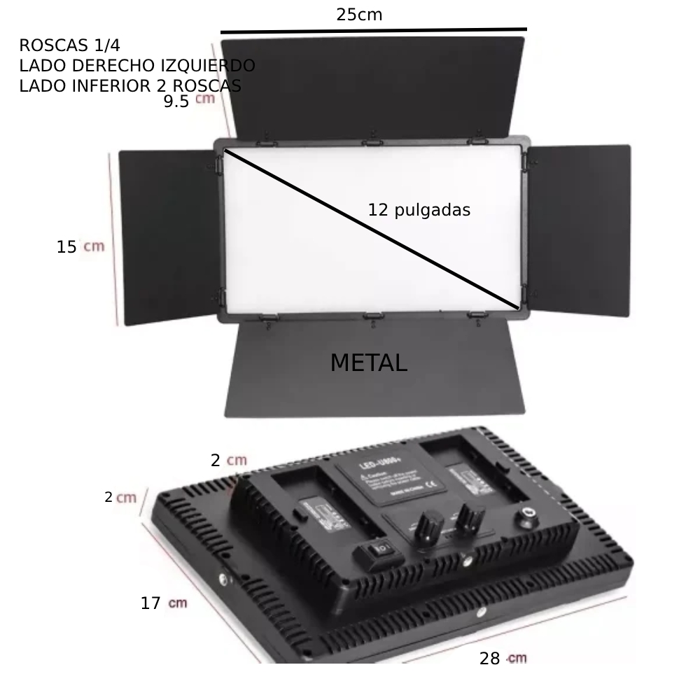 PANEL DE LUZ LED RGB PARA FOTOGRAFIA Y VIDEO CON TRIPODE U800 - 2