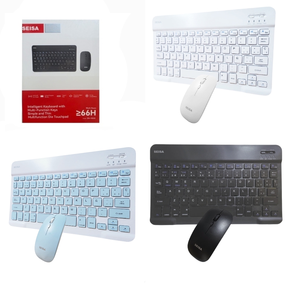 KIT TECLADO Y MOUSE DUAL BLUETOOTH 2.4G PC LAPTOP ANDROID IOS - 3
