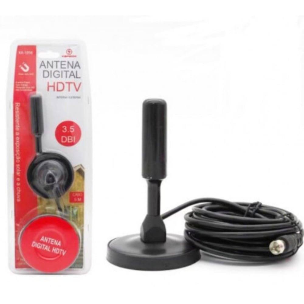 ANTENA TV DIGITAL PARA CAPTAR SEÑAL ABIERTA EN HD INTERIOR IMANTADA - 4