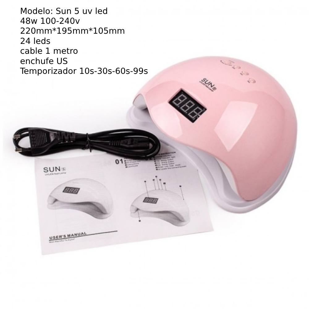 LAMPARA SECADOR DE UÑAS LED UV 48W TEMPORIZADOR - 4