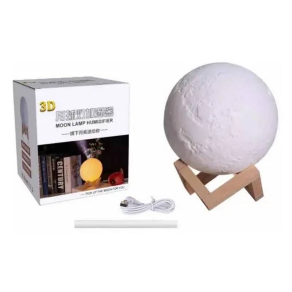 HUMIDIFICADOR LAMPARA LUNA DIFUSOR AROMATERAPIA LED RGB 1200ML - 2