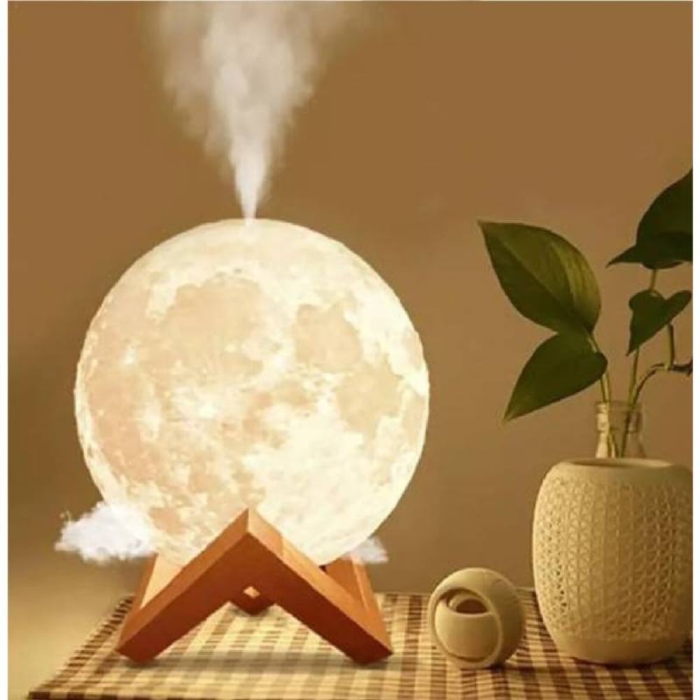 HUMIDIFICADOR LAMPARA LUNA DIFUSOR AROMATERAPIA LED RGB 1200ML - 4