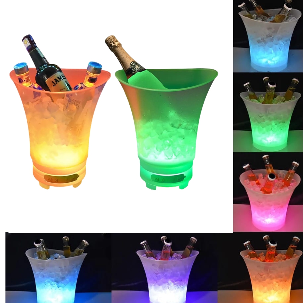 PARLANTE HIELERA BLUETOOTH RECARGABLE LUZ RGB CUBO - 3